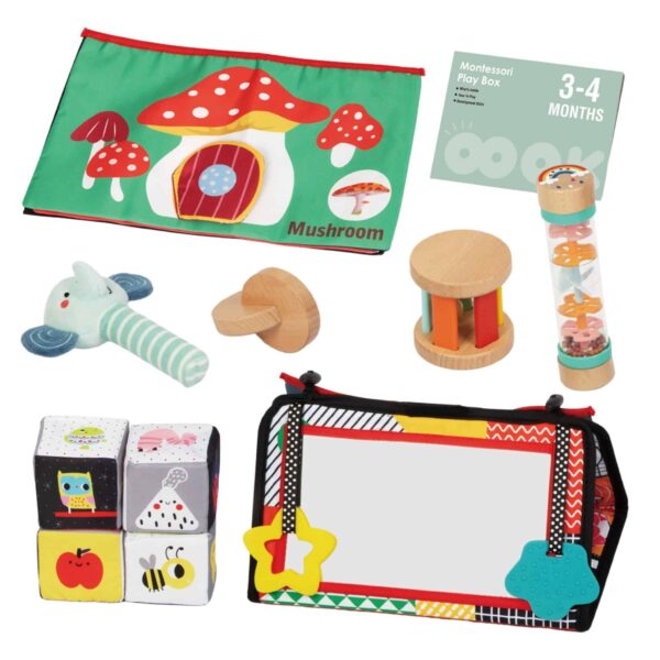 Drewniane pudełko edukacyjne 6w1 Montessori FSC - Woopie Green XXL - 009