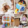 WOOPIE GREEN Pudełko Box 5w1 Montessori Edukacujny 11-12M FSC - 007