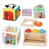 WOOPIE GREEN Pudełko Box 5w1 Montessori Edukacujny 11-12M FSC - 008