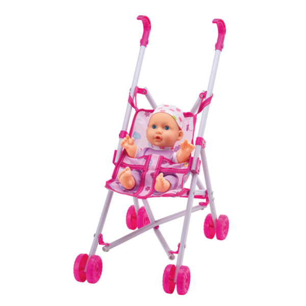 WOOPIE ROYAL Pierwsza Lalka Bobas z Wózkiem Opiekunka + Zestaw do Karmienia - 005