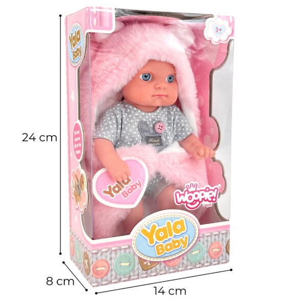 WOOPIE ROYAL Pierwsza Lalka Bobas z Kocykiem Króliczkiem 23 cm - 014