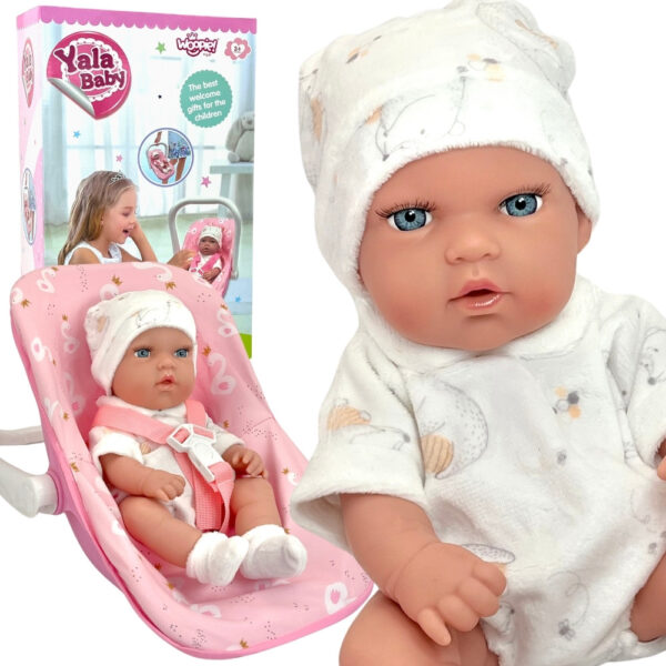 WOOPIE ROYAL Zestaw Lalka Bobas 30,5 cm + Nosidełko Różowe - 001