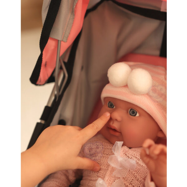 Lalka bobas jak żywa Lily 41 cm w różowym ubranku - Woopie Royal - 002