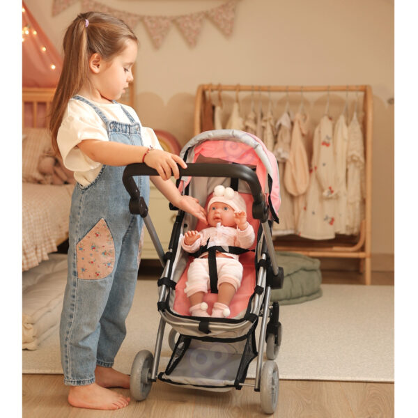 Lalka bobas jak żywa Lily 41 cm w różowym ubranku - Woopie Royal - 003