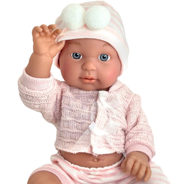 Lalka bobas jak żywa Lily 41 cm w różowym ubranku - Woopie Royal - 007