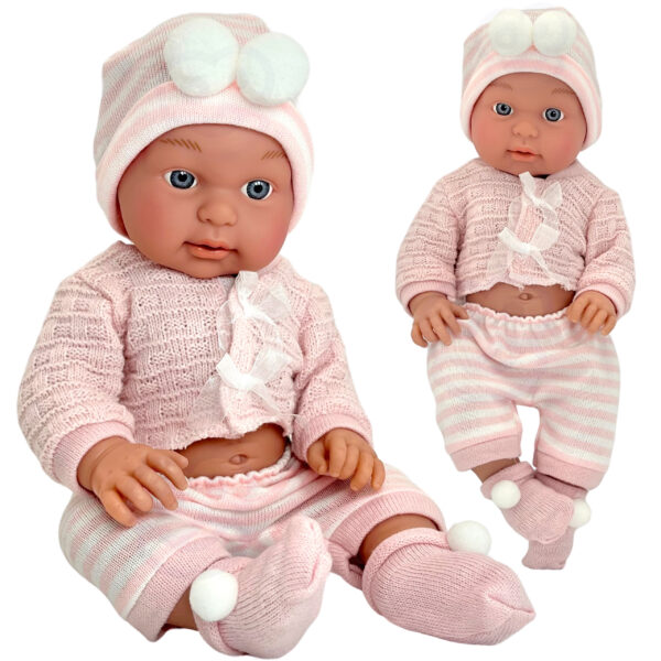 Lalka bobas jak żywa Lily 41 cm w różowym ubranku - Woopie Royal - 008