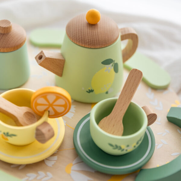 CLASSIC WORLD Drewniany Zestaw do Herbaty 14 el. - 003