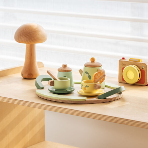 CLASSIC WORLD Drewniany Zestaw do Herbaty 14 el. - 004