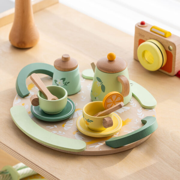 CLASSIC WORLD Drewniany Zestaw do Herbaty 14 el. - 005