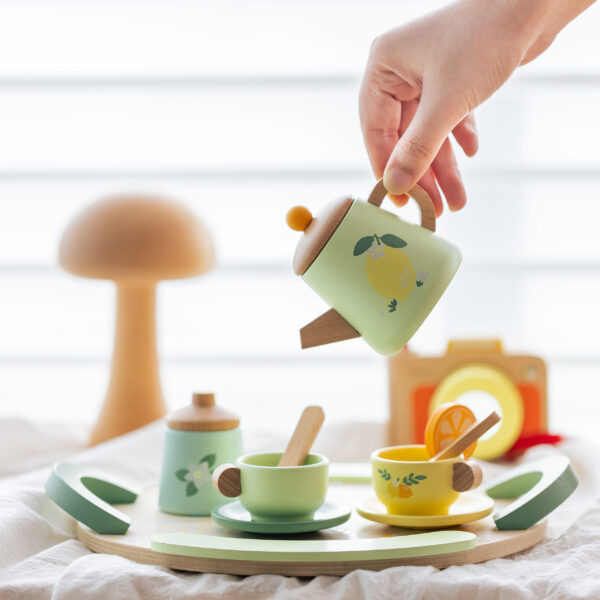 CLASSIC WORLD Drewniany Zestaw do Herbaty 14 el. - 008