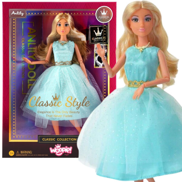 WOOPIE ROYAL Lalka Lily 30 cm Długie Blond Włosy Elegancka Turkusowa Sukienka - 001 WOOPIE ROYAL Lalka Lily 30 cm Długie Blond Włosy Elegancka Turkusowa Sukienka - 001