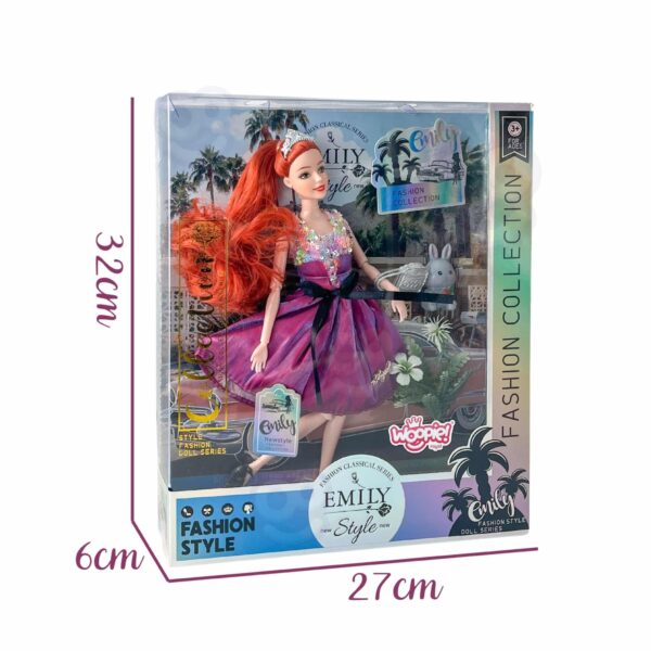 WOOPIE ROYAL Lalka Emi Style Fashion 32 cm - Stylowa Księżniczka w Różowej Sukni + Akcesoria - 006