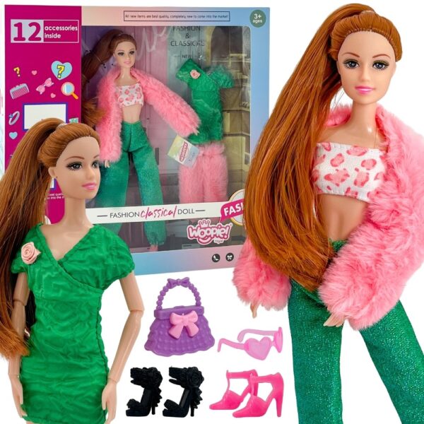 WOOPIE ROYAL Lalka Emi 30 cm - 12 Ukrytych Niespodzianek + Ubranka i Dodatki - 001