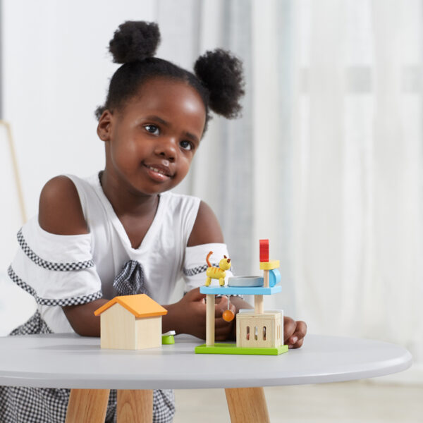 VIGA Zwierzęta Domowe Drewniany Plac Zabaw Zestaw - 002