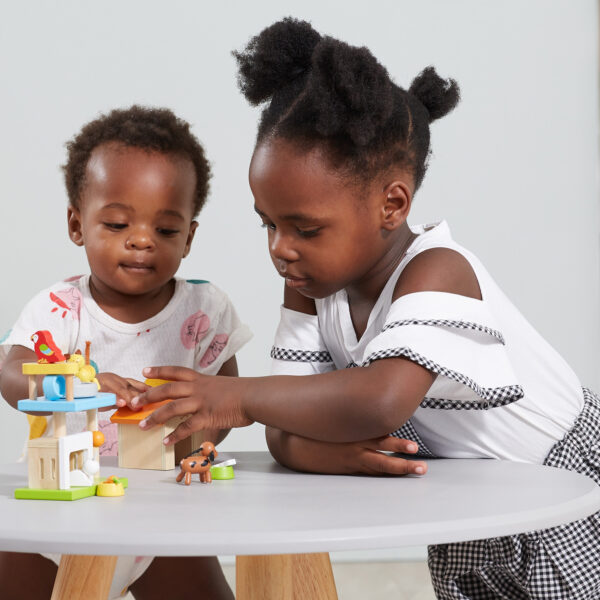 VIGA Zwierzęta Domowe Drewniany Plac Zabaw Zestaw - 003