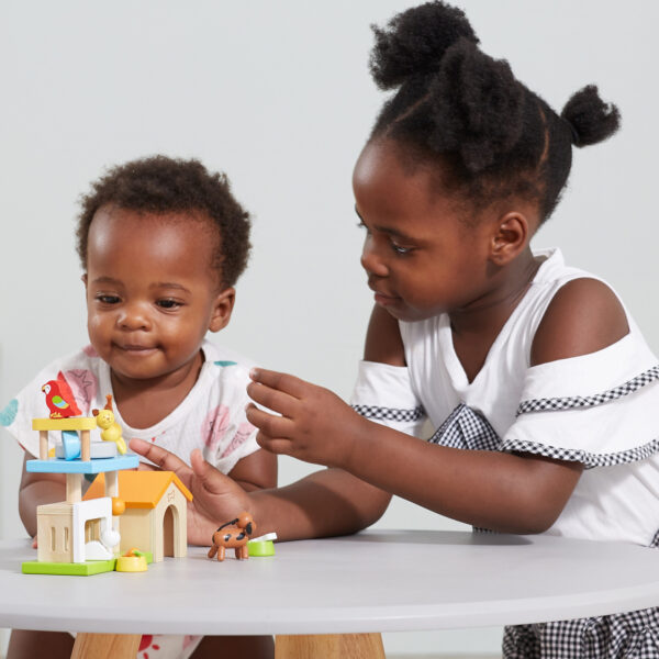 VIGA Zwierzęta Domowe Drewniany Plac Zabaw Zestaw - 004