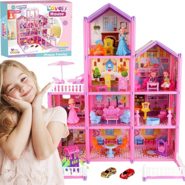 WOOPIE Mega Willa Domek dla Lalek LOVELY HOUSE 194 el. - 001