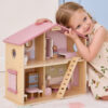 VIGA PolarB Duży Drewniany Domek dla Lalek 17 el. - 004