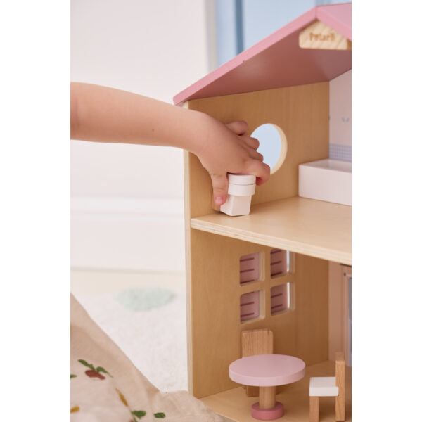 VIGA PolarB Duży Drewniany Domek dla Lalek 17 el. - 005