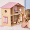 VIGA PolarB Duży Drewniany Domek dla Lalek 17 el. - 006