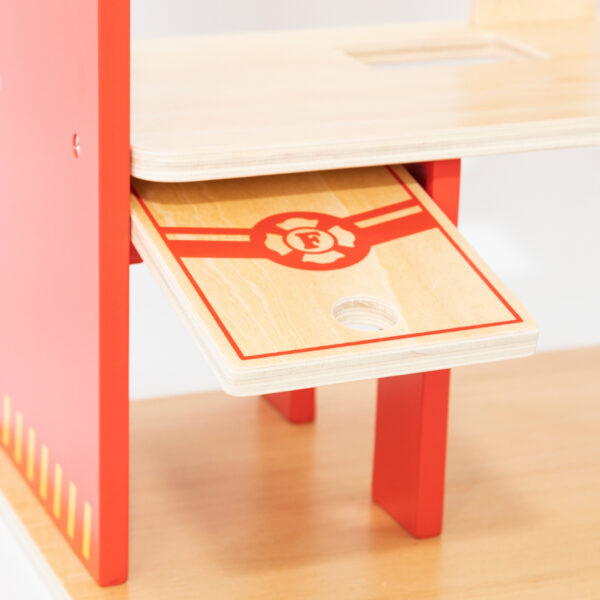 VIGA Drewniany Garaż Remiza Straży Pożarnej Zestaw 14 el - 012