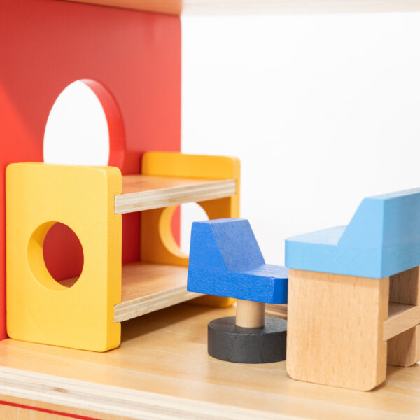 VIGA Drewniany Garaż Remiza Straży Pożarnej Zestaw 14 el - 014