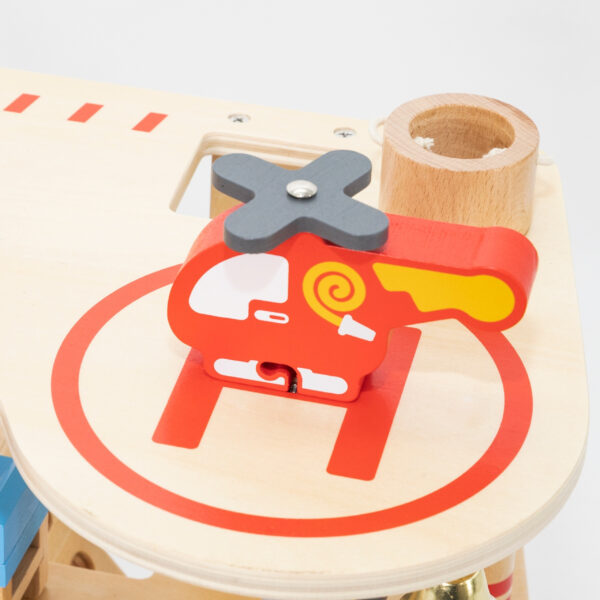 VIGA Drewniany Garaż Remiza Straży Pożarnej Zestaw 14 el - 015