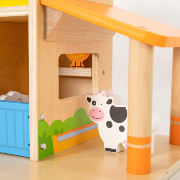 VIGA Drewniana Farma Dom Farmera Z Ogródkiem I Traktorem 21 el - 003