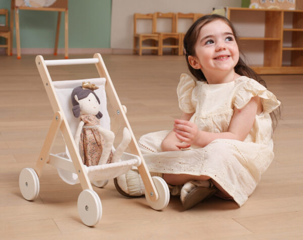 VIGA PolarB Drewniany Wózek dla Lalek - 004