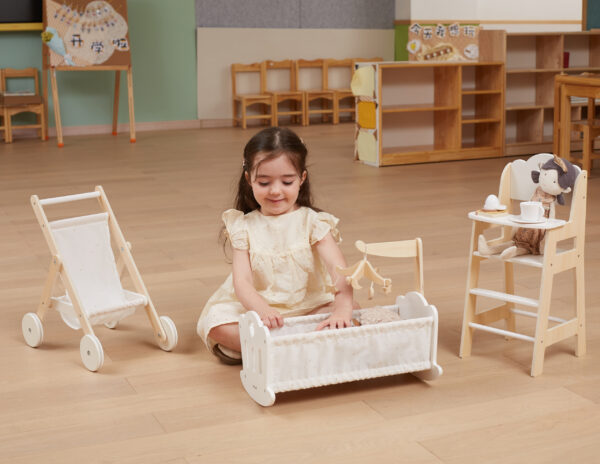 VIGA PolarB Kołyska Drewniana dla Lalek Łóżeczko - 010