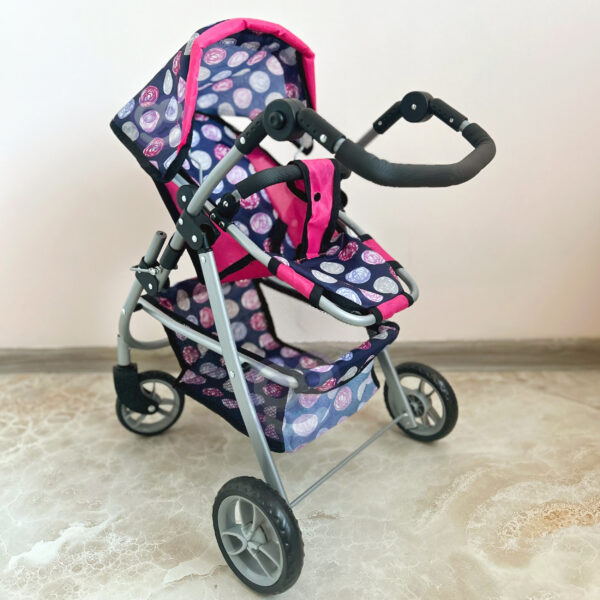 WOOPIE ROYAL Wózek dla Lalek Regulowane Siedzisko 4 Koła - 007