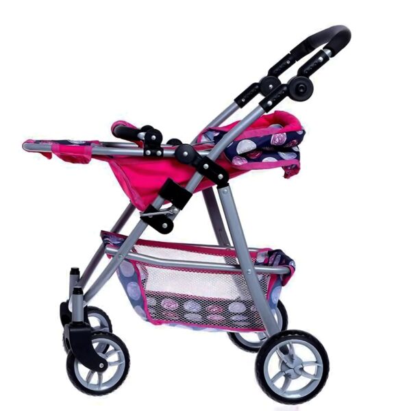 WOOPIE ROYAL Wózek dla Lalek Regulowane Siedzisko 4 Koła - 011