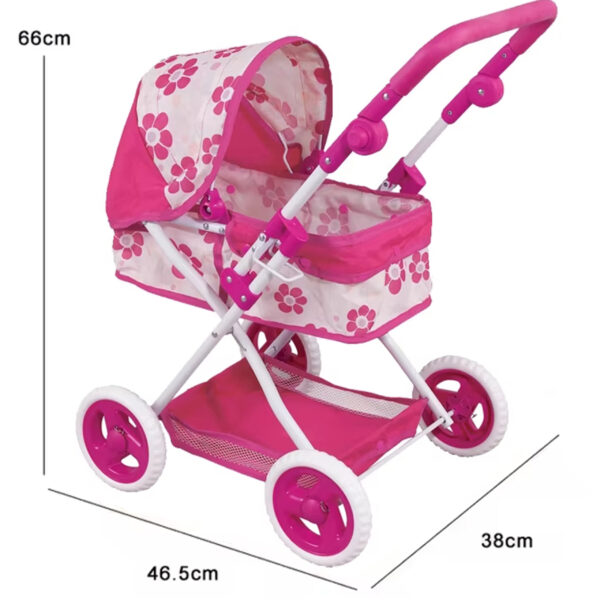 WOOPIE ROYAL Wózek dla Lalek Głęboki Regulowana Rączka - 009