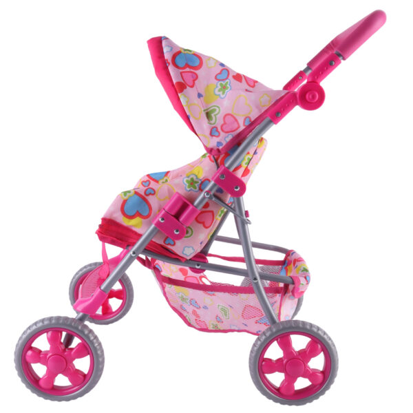 WOOPIE ROYAL Spacerówka Wózek dla Lalek Serca Kolorowe - 008