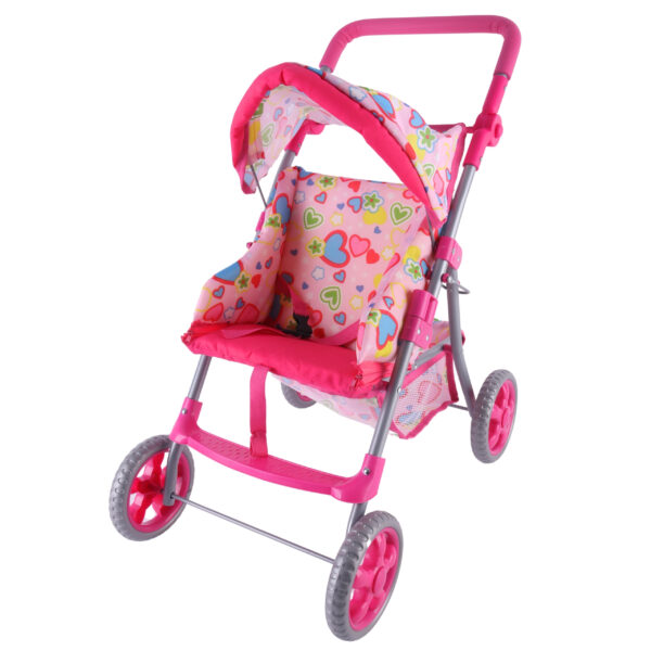 WOOPIE ROYAL Spacerówka Wózek dla Lalek Serca Kolorowe - 010