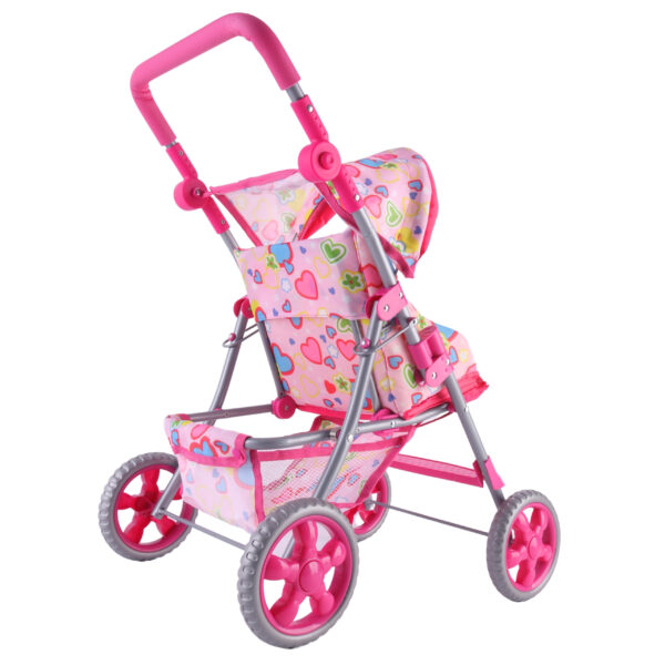 WOOPIE ROYAL Spacerówka Wózek dla Lalek Serca Kolorowe - 014