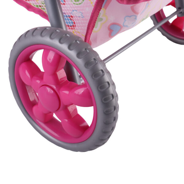 WOOPIE ROYAL Spacerówka Wózek dla Lalek Serca Kolorowe - 015