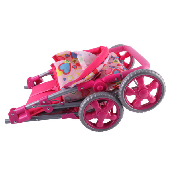 WOOPIE ROYAL Spacerówka Wózek dla Lalek Serca Kolorowe - 016