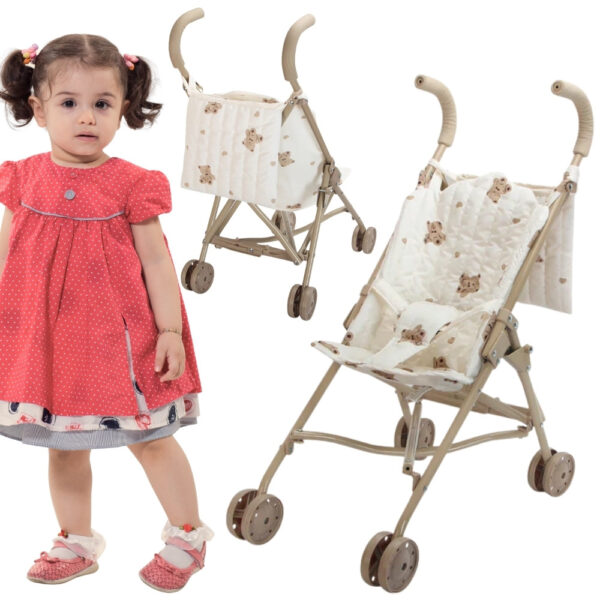 WOOPIE ROYAL Wózek Dla Lalek Spacerówka Vintage Teddy Bear - 001