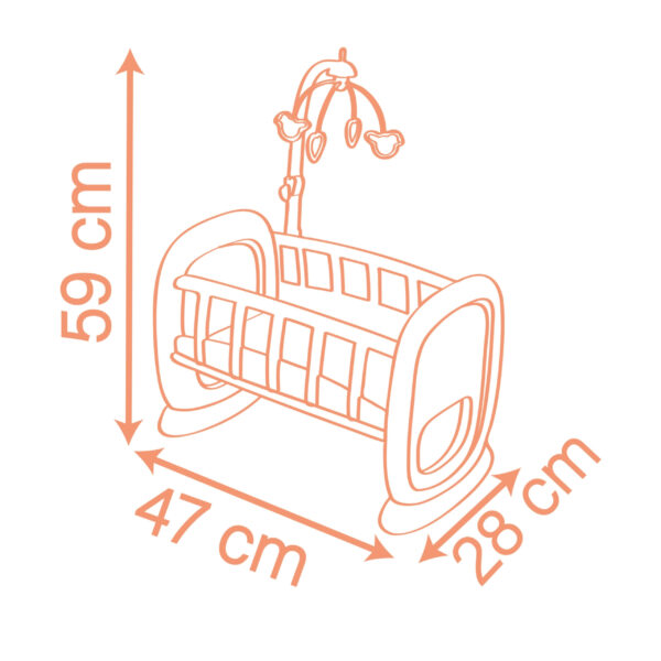 SMOBY Baby Nurse Kołyska z karuzelką - 007