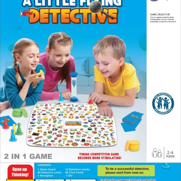 WOOPIE Gra Planszowa 2w1 Mały Detektyw + Chińczyk - 013