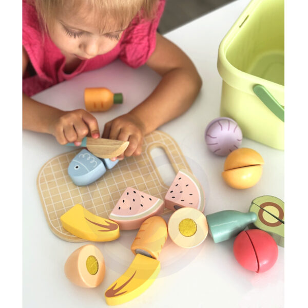 TOOKY TOY Drewniany Zestaw Żywność Warzywa Owoce - 010