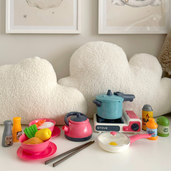 WOOPIE Zestaw Kuchenny Pomocnik Kucharza Kuchnia Gazowa Garnek Patelnia Czajnik Akcesoria - 003