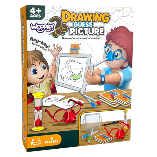 WOOPIE Gra Kalambury "Narysuj i Zgadnij Obrazek" Malowanie Nosem - 015