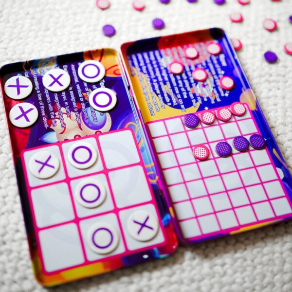 WOOPIE IQ Gra Strategiczna Magnetyczna 2w1 Kółko I Krzyżyk + Gra 4 w Lini MINI - 007