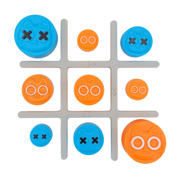 WOOPIE IQ Gra Logiczna Przenośna Kółko i Krzyżyk Kotki w Pudełku - 009