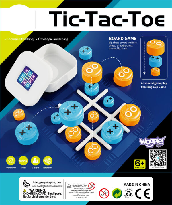 WOOPIE IQ Gra Logiczna Przenośna Kółko i Krzyżyk Kotki w Pudełku - 015