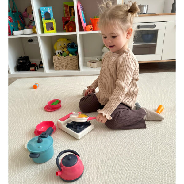 WOOPIE Zestaw Kuchenny Pomocnik Kucharza Kuchnia Gazowa Garnek Patelnia Czajnik Akcesoria - 008