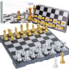 WOOPIE Szachy Magnetyczne Przenośne Złote Srebrne - 001