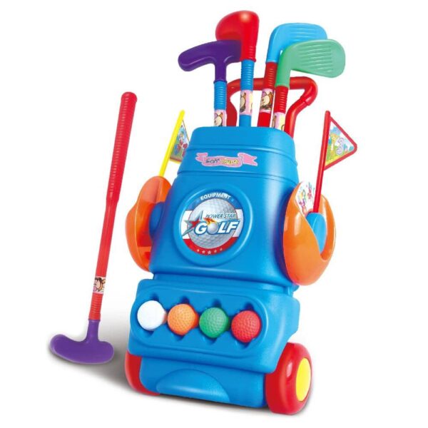 Zestaw do Mini Golfa dla Dzieci 4 Kije Wózek na Kółkach 3+ - Woopie - 007